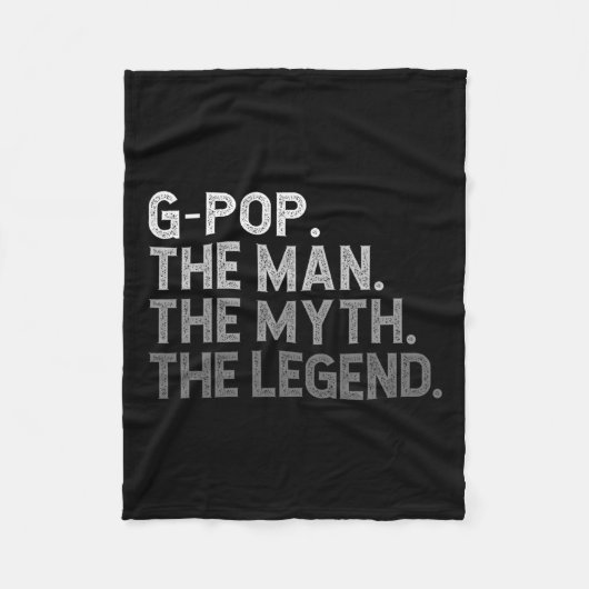 Het Man De mythe De legende Vaderdag Funny GPO Fleece Deken (Voorkant)