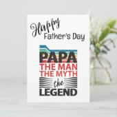 Het man, de mythe, de legende Vaderdag Kaart (Staand voorkant)