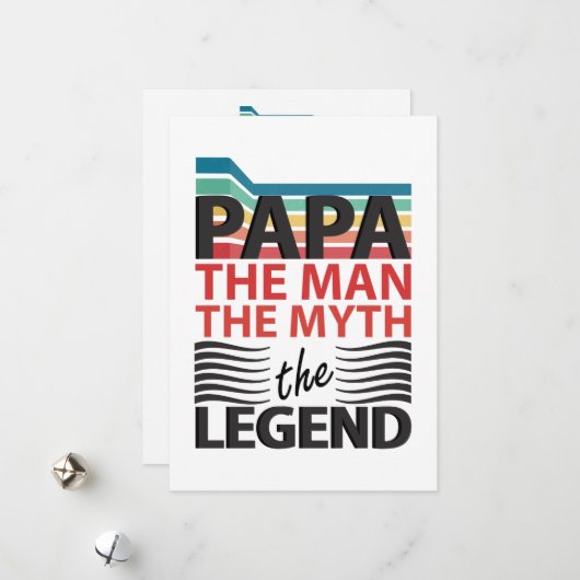 Het man, de mythe, de legende Vaderdag Kaart (Voorkant / Achterkant in situ)