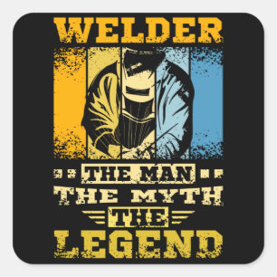 Het Man de mythe de legende Vierkante Sticker