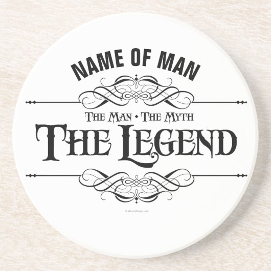 Het Man, de mythe, de legende Zandsteen Onderzetter (Voorkant)