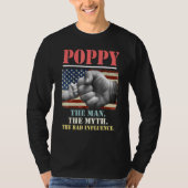 Het Man de mythe de slechte invloed van de Amerika T-shirt (Voorkant)