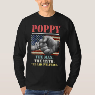 Het Man de mythe de slechte invloed van de Amerika T-shirt