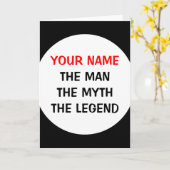 Het man De mythe Het legende wenskaart voor mannen Kaart (Gele Bloem)