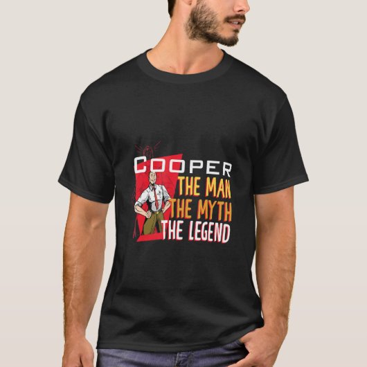 Het man de mythe van de legende Cooper T-shirt (Voorkant)