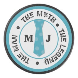 Het man de mythe van de legende gepersonaliseerde  hockey puck
