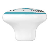 Het man de mythe van de legende gepersonaliseerde  keramische knop (Zijkant)