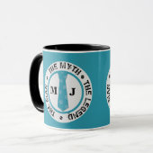 Het man de mythe van de legende gepersonaliseerde  mok (Voorkant links)