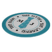 Het man de mythe van de legende gepersonaliseerde  snijplank (Hoek)