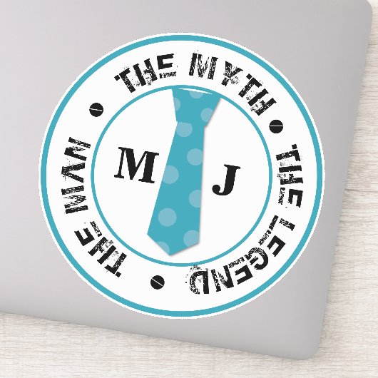 Het man de mythe van de legende gepersonaliseerde  sticker (Detail)