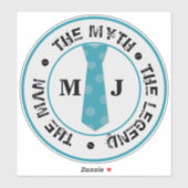 Het man de mythe van de legende gepersonaliseerde  sticker (Vel)