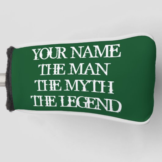 Het man de mythe van de legende golfafdekking golfheadcover (Voorkant)