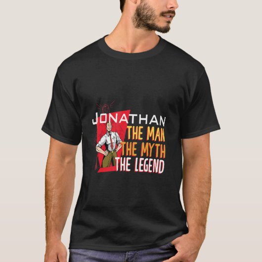 Het man de mythe van de legende Jonathan T-shirt (Voorkant)