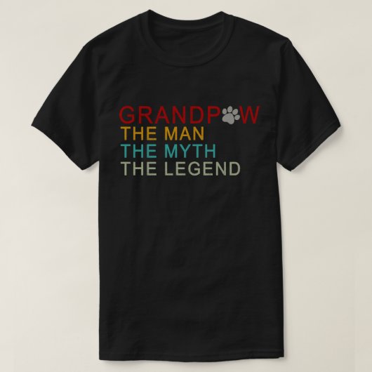 het man de mythe van de legende opgraven t-shirt (Design voorkant)