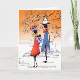 Het Man & de Vrouw van Maasai Feestdagen Kaart