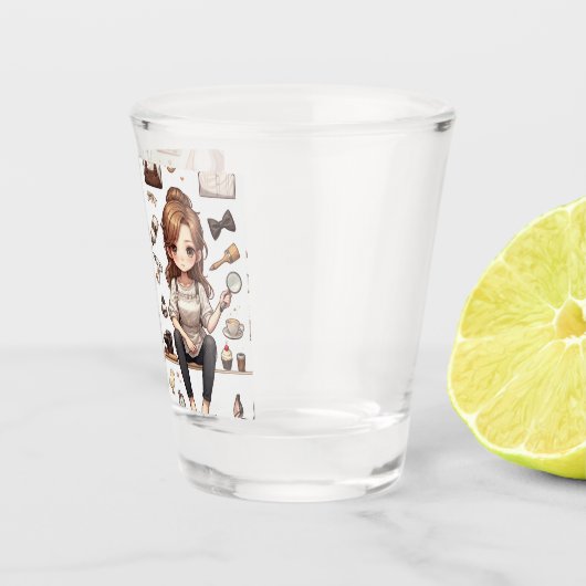 Het man, de vrouw ver. 1 borrelglas shot glas (Rechts)