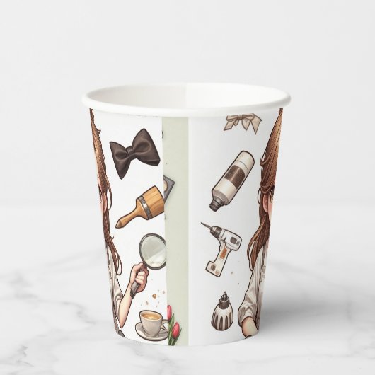 Het man, de vrouw ver. 1 papieren beker (Links)