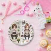 Het man, de vrouw ver. 1 papieren bord (Feest)