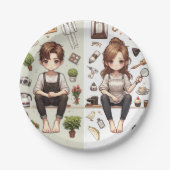 Het man, de vrouw ver. 1 papieren bord (Voorkant)