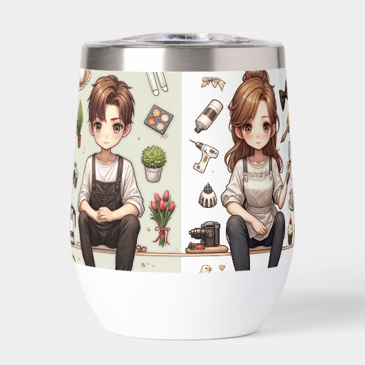 Het man, de vrouw ver. 1 waterfles (Voorkant)