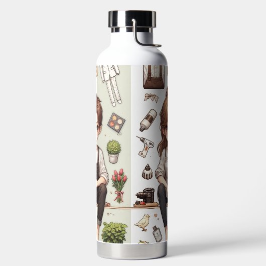 Het man, de vrouw ver. 1 waterfles (Links)