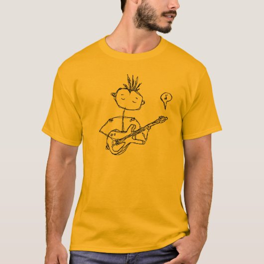 het man en zijn gitaar t-shirt (Voorkant)