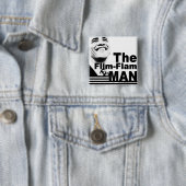 Het Man Flim Flam Vierkante Button 5,1 Cm (In situ)