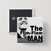 Het Man Flim Flam Vierkante Button 5,1 Cm (Voorkant /achterkant)