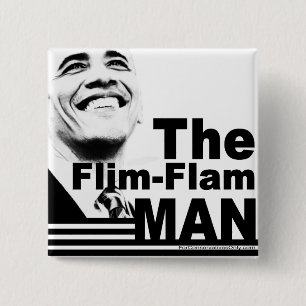 Het Man Flim Flam Vierkante Button 5,1 Cm