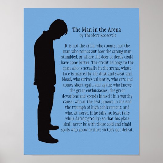 Het Man in de arena 11 X 14 Poster (Voorkant)
