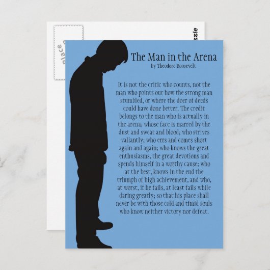 Het Man in de arena Briefkaart (Voorkant / Achterkant)