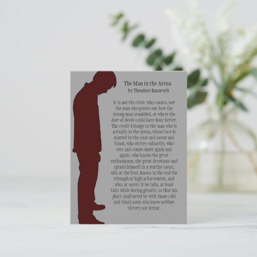 Het Man in de arena Briefkaart (Staand voorkant)