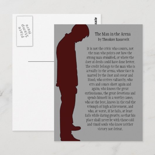 Het Man in de arena Briefkaart (Voorkant / Achterkant)