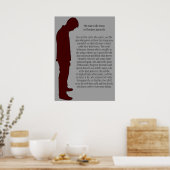 Het Man in de Arena Burgundy en Gray 20 x 28 Poster (Keuken)