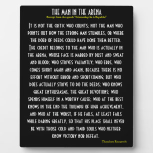 "Het Man in de arena" Fotoplaat