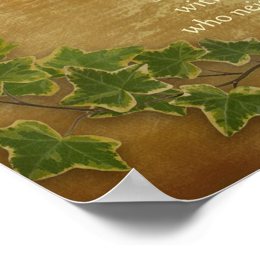 Het man in de arena Parchment with ivy Poster (Hoek)