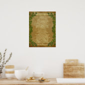 Het man in de arena Parchment with ivy Poster (Keuken)