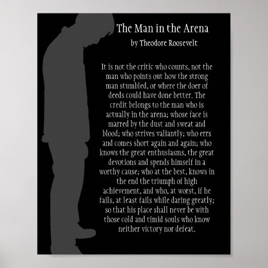 Het Man in de arena Poster (Voorkant)