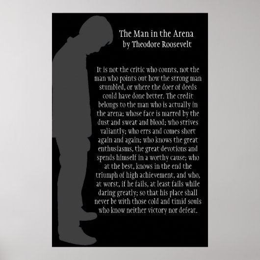 Het Man in de arena Poster (Voorkant)