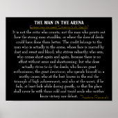 "Het Man in de arena"-Poster Poster (Voorkant)