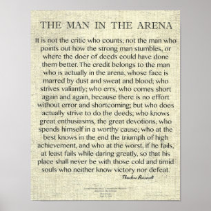 Het Man in de Arena-prijsvraag door Theodore Roose Poster