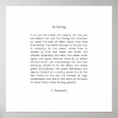 Het Man in de Arena-prijsvraag door Theodore Roose Poster (Voorkant)