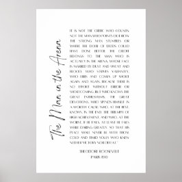 Het Man in de Arena - Theodore Roosevelt - Poster
