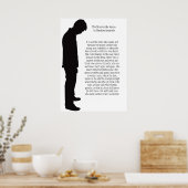 Het Man in de arena (zwart op wit) 20 x 28 Poster (Keuken)