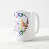 Het Man in de doolhof - Tribaal Tattoo gekleurd Koffiemok (Voorkant rechts)