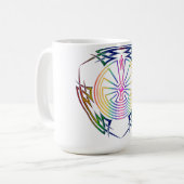 Het Man in de doolhof - Tribaal Tattoo gekleurd Koffiemok (Voorkant links)