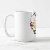 Het Man in de doolhof - Tribaal Tattoo gekleurd Koffiemok (Links)