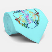 Het Man in de doolhof - Tribaal Tattoo gekleurd Stropdas (Opgerold)