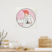 Het Man in de maan keek uit de maan Poster (Keuken)