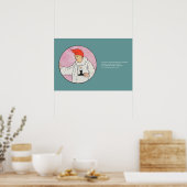 Het Man in de Maan Moeder Gans Kwekerij Rijm Poster (Keuken)